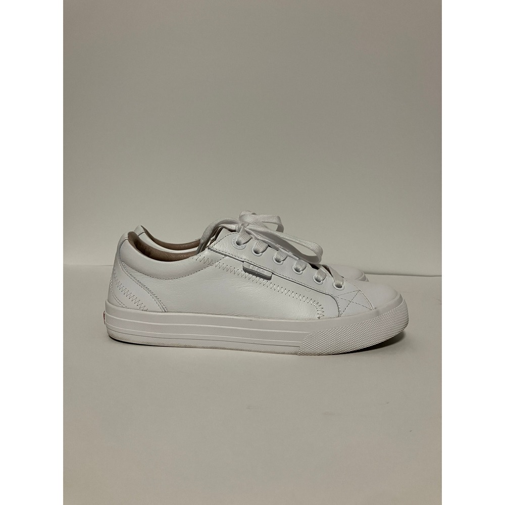 Taos Womens Plim Soul Lux Sneakers White Leather Minimalist Streetwear Size 8 - Picture 11 of 13